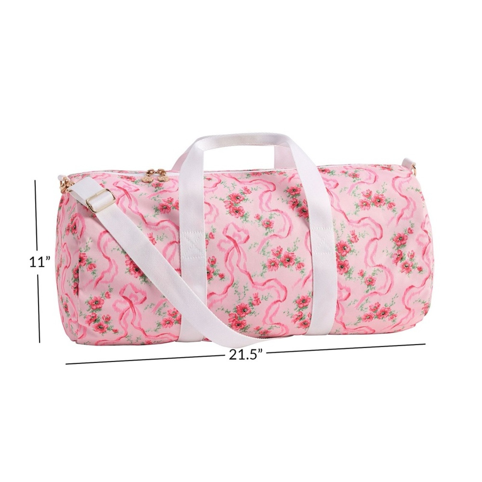 Loveshackfancy Fete De L'eau Duffle Weekender Travel Bag Red Pink Bow Floral Nwt